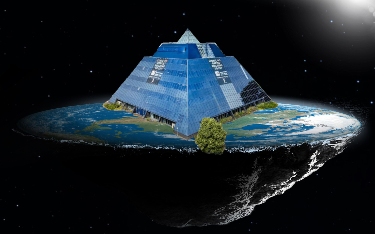 Stockport pyramid flat earth